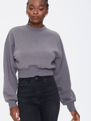 Fleece Drop-sleeve Sweatshirt