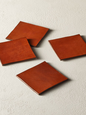 Eastwood Leather Coasters Set Of 4