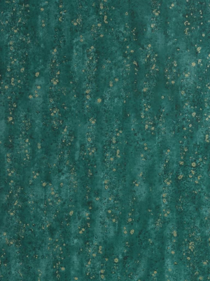 Shirakawa Wallpaper In Viridian From The Zardozi Collection By Designers Guild