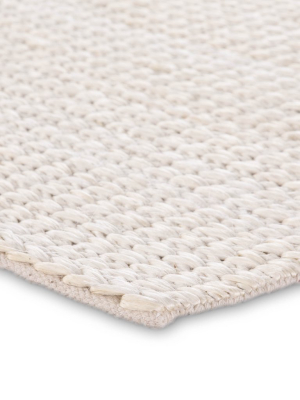 Calista Natural Solid White Area Rug