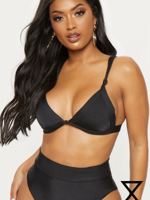 Shape Black Knot Front Bikini Top