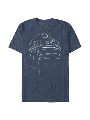 Men's Star Wars R2-d2 Outline T-shirt