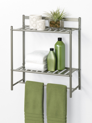 Slat Style Decorative Shelf Nickel - Zenna Home