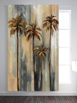 Americanflat Hr Palm Trees Ii By Jenaya Jackson Blackout Rod Pocket Single Curtain Panel 50x84