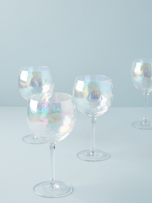 Iridescent Wine Glasses, Set Of 4