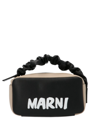 Marni Logo Print Clutch Bag