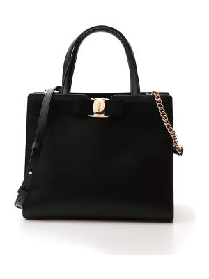 Salvatore Ferragamo Vara Bow Medium Tote Bag