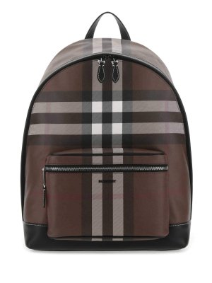 Burberry Check Print Backpack