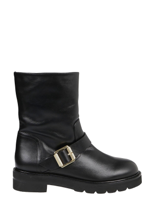 Stuart Weitzman Buckle Detail Boots