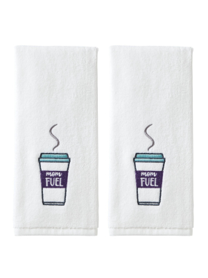 2pc Mom Fuel Hand Towel Set White - Skl Home