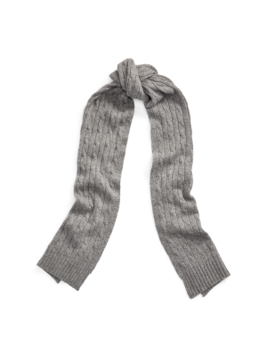 Cable-knit Cashmere Scarf