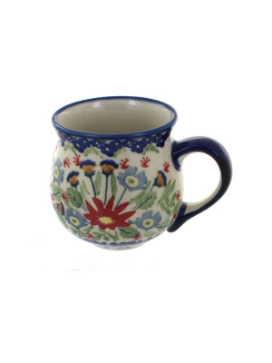 Blue Rose Polish Pottery Jungle Bouquet Bubble Mug