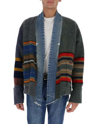 Greg Lauren Denim Striped Jacket