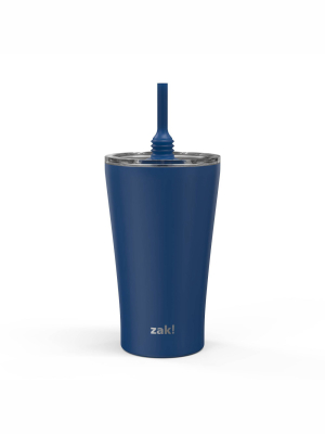 Zak Designs 20oz Stainless Steel Double Wall Vacuum Tumbler Indigo