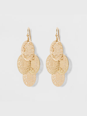 Filigree Chandelier Earrings - A New Day™ Gold