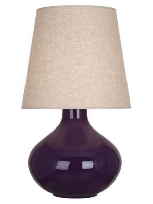 June Table Lamp (multiple Colors) With Buff Linen Shade