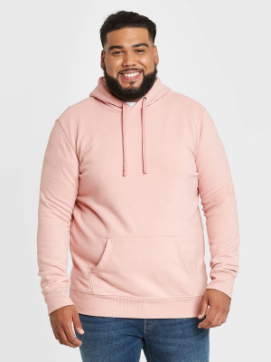 Men's Big & Tall Regular Fit Fleece Pullover Hoodie Sweatshirt - Goodfellow & Co™ Pink