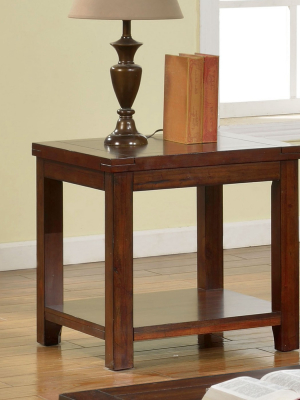 Gelena End Table Dark Cherry - Mibasics