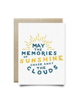 Memories Of Sunshine Sympathy Card | Anvil Cards