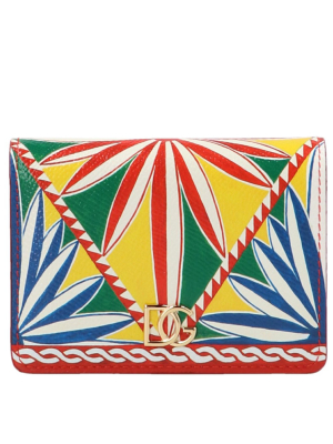 Dolce & Gabbana Carretto Print Small Continental Wallet