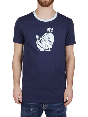 Lanvin Mother And Child Print Round Neck T-shirt