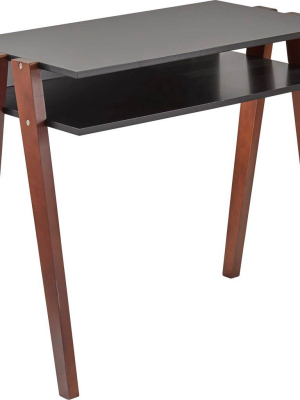 Laon Desk Black/walnut