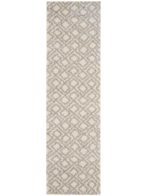 Arizona Shag Ivory/beige Runner Rug