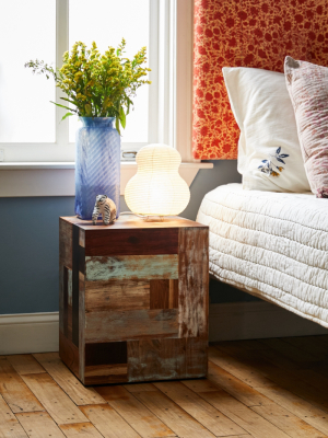 Patched Wood Side Table