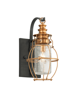 Little Harbor 1lt Wall Lantern Small Aged Brass