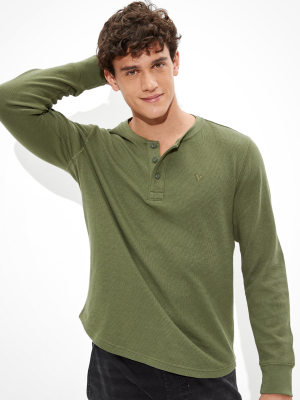 Ae Super Soft Henley Thermal Shirt