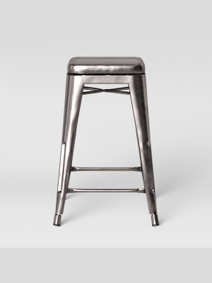 Carlisle Backless Swivel 1 Counter Height Barstool Silver - Threshold™