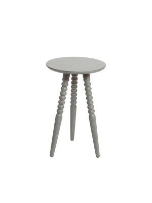 Round Accent Table With Turned Legs - Silverwood