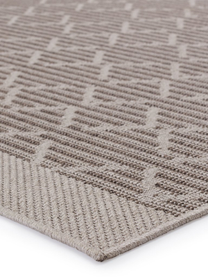 Motu Indoor/outdoor Trellis Grey & Taupe Rug