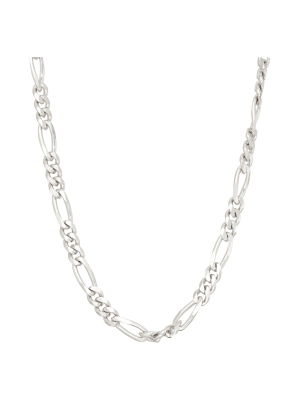 Tiara Sterling Silver Figaro Chain Necklace