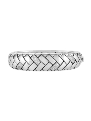 Effy 925 Sterling Silver Diamond Accented Bangle, 0.35 Tcw