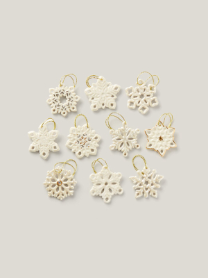 Snowflake 10-piece Ornament Set