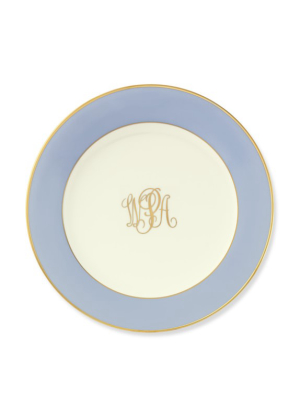 Pickard Color Sheen Dinner Plate, Blue Gold