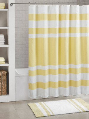 Spa Waffle Shower Curtain With 3m Treatment