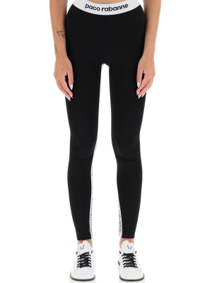 Paco Rabanne Logo Band Leggings