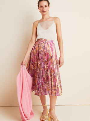 Donna Pleated Midi Skirt