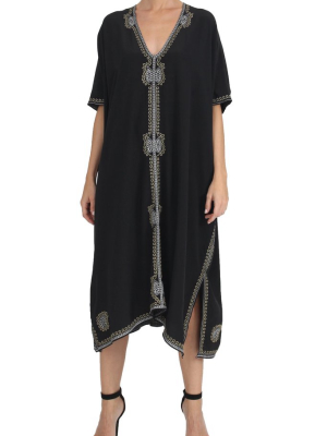 Raindrop Crepe De Chine Midi Boubou