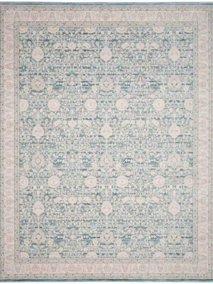 Archive Floral Blue/gray Area Rug