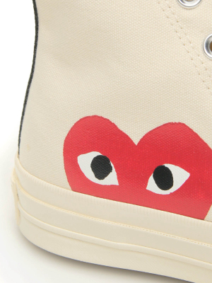 Comme Des Garçons Play X Converse All Star Big Heart Hi-top Sneakers