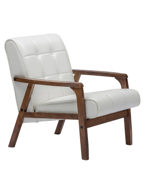 Mid-century Masterpieces Club Chair White - Baxton Studio