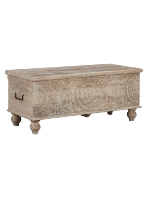 Fossil Ridge Storage Bench Beige - Signature Design By Ashley