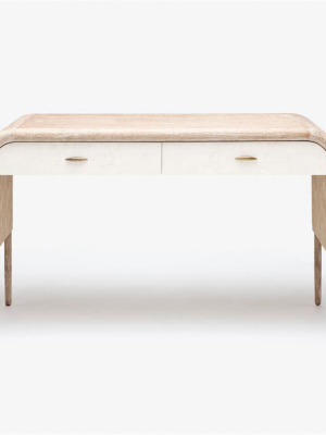 Pierre Desk Pristine White Washed Oak