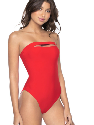 Pilyq Red Coral Sabrina One Piece