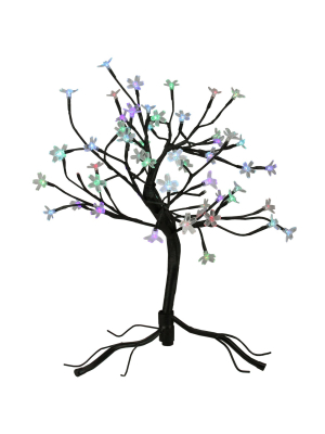 Northlight 23" Prelit Led Artificial Japanese Sakura Blossom Flower Tree - Multi-color Lights