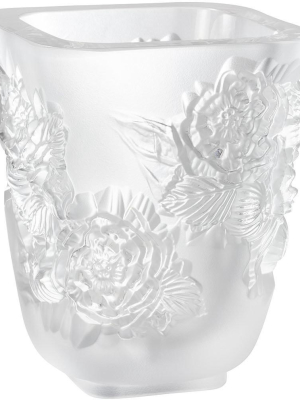 Small Pivoines Vase, Clear