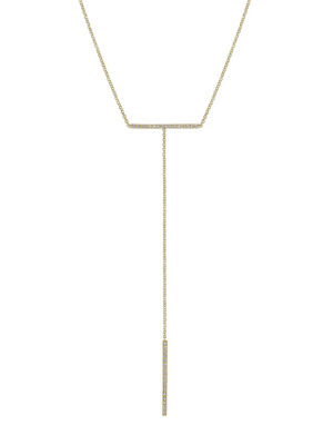 Pave T-bar Necklace